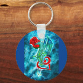 Rose Dragon Lover Schlüsselanhänger (Vorderseite)