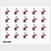 Rose Dragon Runder Aufkleber (Blatt)