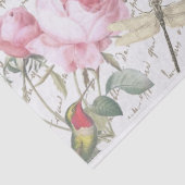 Rose Dragonfly Französisches Drehbuch Honeybee Tis Seidenpapier (Ausschnitt)