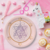 Rose Dramatischer jüdischer Star Paper Teller (Party)