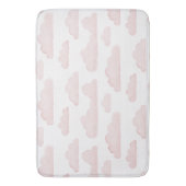 Rose Dreamtime Wasserfarben Wolken Badematte (Vorderseite Vertikal)