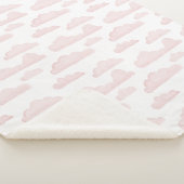 Rose Dreamtime Wasserfarben Wolken Sherpa Blanka Sherpadecke (3/4)