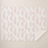Rose Dreamtime Wasserfarben Wolken Sherpa Blanka Sherpadecke (Vorderseite (Horizontal))