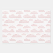 Rose Dreamtime Watercolor Wolken Umschlagpapier Geschenkpapier Set (Vorderseite 3)