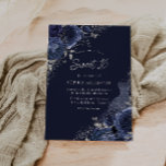 Rose & Dress Navy & Silver Sweet 16 Party Einladung<br><div class="desc">Rose & Dress Navy & Silver Sweet 16 Party Einladungen Siehe dazu passende Kollektion in unserem Shop</div>