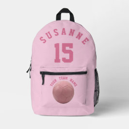 Rose Druck Nähen Beutel Volleyball Girls Pink Team Bedruckter Rucksack