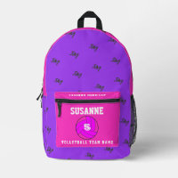 Rose Druck Nähen Tasche Volleyball fuchsia Mädchen