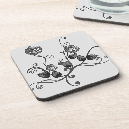 Rose Druck Untersetzer Set (Linke Seite)