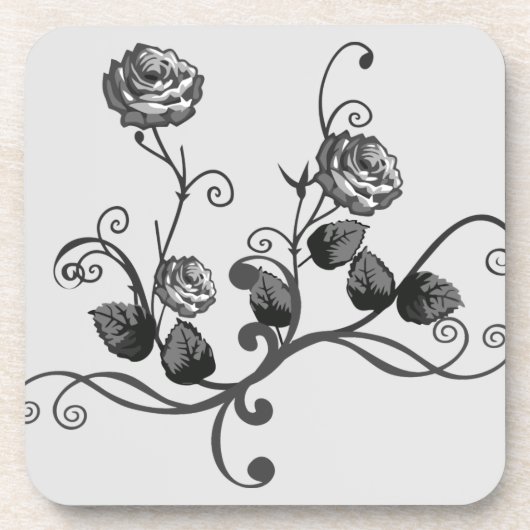 Rose Druck Untersetzer Set (Vorderseite)