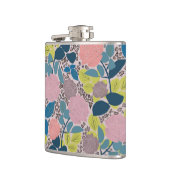 Rose Druck Vinyl umhüllter Kolben Flachmann (Links)