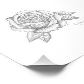 Rose drucken - Seidenendpapier Fotodruck (Ecke)