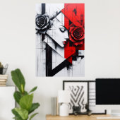 Rose Dualität Poster (Heimbüro)