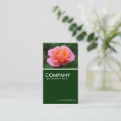 Rose - Dunkelgrün Visitenkarte (Stehend Vorderseite)