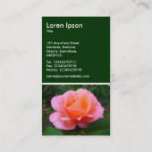 Rose - Dunkelgrün Visitenkarte (Rückseite)