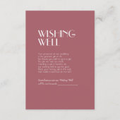 Rose | Dunkle Rose Hochzeit wünschend gut Begleitkarte (Vorderseite)