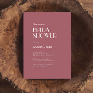 Rose Dunkle Rose Hochzeitsfeier Brautparty Einladung