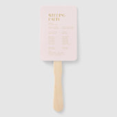 Rose | Dunkle Rose Hochzeitsprogramm Fächer (Rückseite)