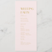 Rose | Dunkle Rose Hochzeitsprogramm Programm (Rückseite)