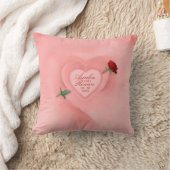 Rose durch das Herzklopfen Kissen (Decke)