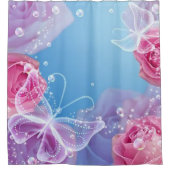 Rose Duschvorhang (Vorderseite)