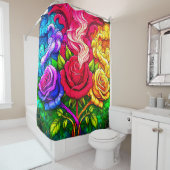 Rose Duschvorhang (Beispiel)