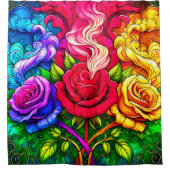 Rose Duschvorhang (Vorderseite)