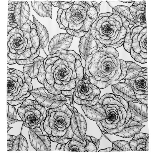 Rose Duschvorhang (Vorderseite)