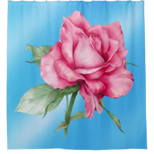 Rose Duschvorhang (Vorderseite)