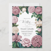 Rose Dust, Silk Blush & Porcelain Cream Wedding Einladung (Vorderseite)