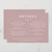 Rose Dusty Mauve, botanische Zweigniederlassung Ho Einladung (Vorne/Hinten)