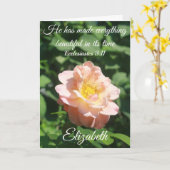 Rose Ecclesiastes Personalisiert Geburtstag Karte (Gelbe Blume)