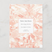 Rose Edelstein Save the Date blush Postkarte (Vorderseite)