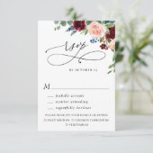 ROSE "Ehe der Eukalyptus" RSVP Karte (Stehend Vorderseite)