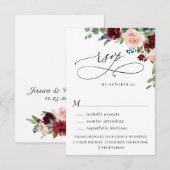 ROSE "Ehe der Eukalyptus" RSVP Karte (Vorne/Hinten)