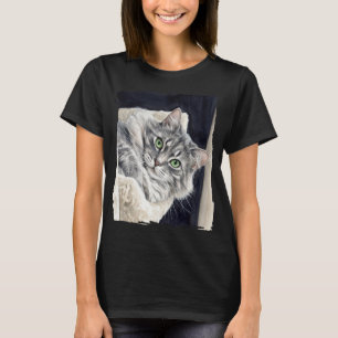 Rose, eine Katze mit auffallenden grünen Augen T-Shirt