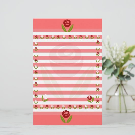 Rose einer Rose Briefpapier (Stehend Vorderseite)