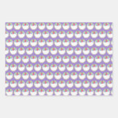 Rose eines Blumenführers mit Lila Herzen Geschenkpapier Set (Vorderseite 3)