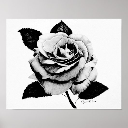 Rose eingeprägt 11x14 Poster (Vorne)