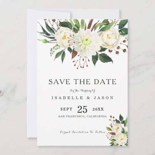 Rose Einladung (Vorderseite)