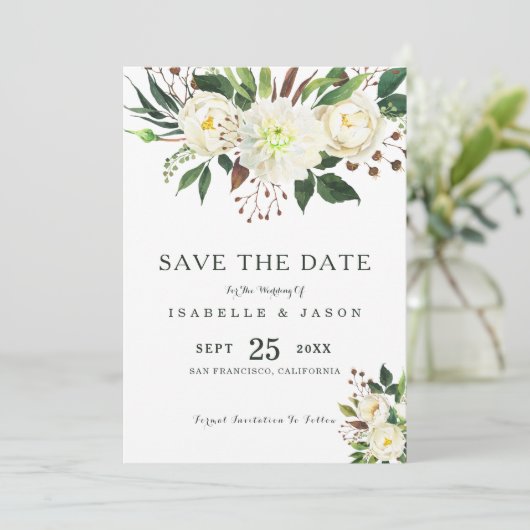 Rose Einladung (Stehend Vorderseite)