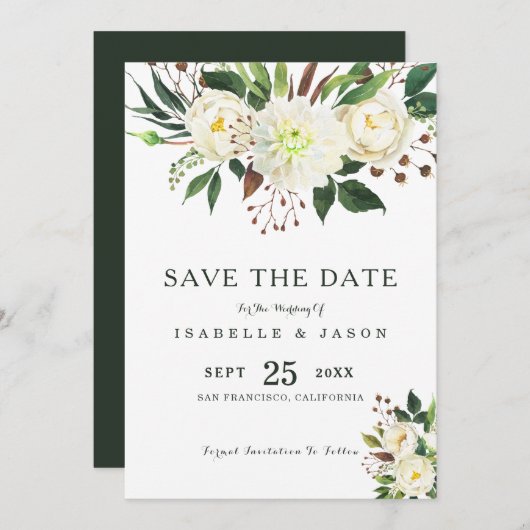 Rose Einladung (Vorne/Hinten)