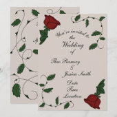 Rose Einladung (Vorne/Hinten)