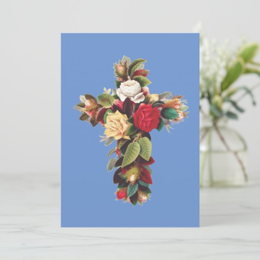 Rose Einladung (Stehend Vorderseite)