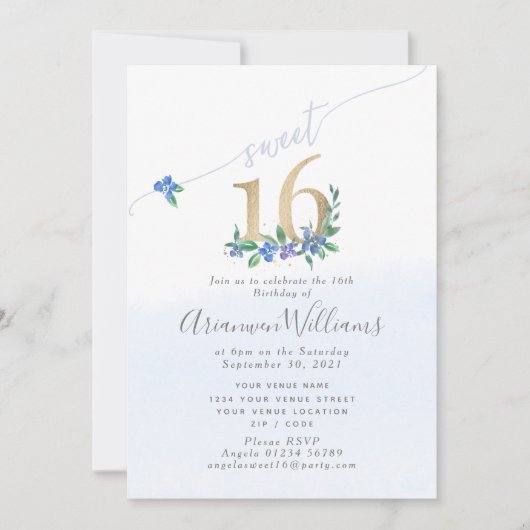 Rose Einladung (Vorderseite)