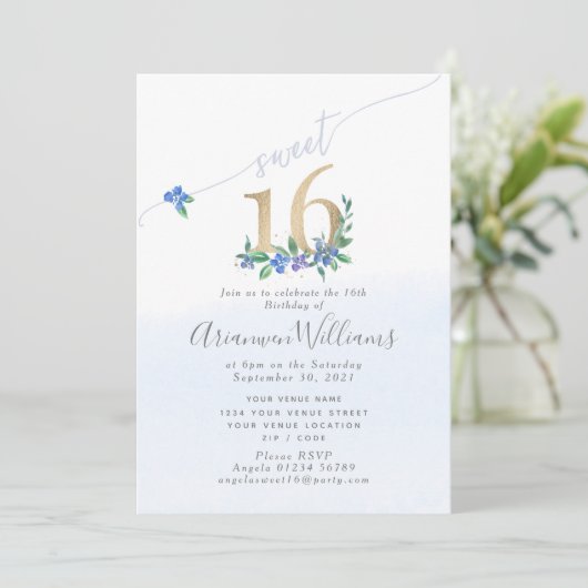 Rose Einladung (Stehend Vorderseite)