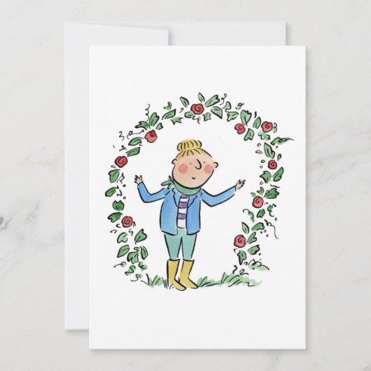 Rose Einladung (Vorderseite)