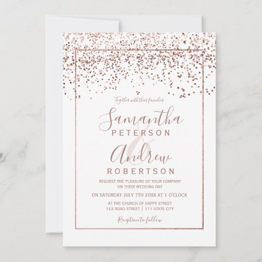 Rose Einladung (Vorderseite)