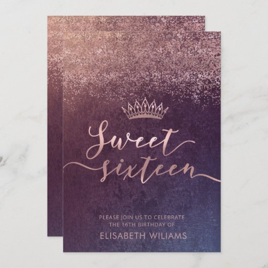 Rose Einladung (Vorne/Hinten)