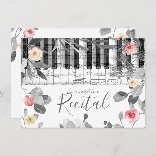 Rose Einladung (Vorne/Hinten)