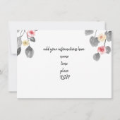 Rose Einladung (Rückseite)